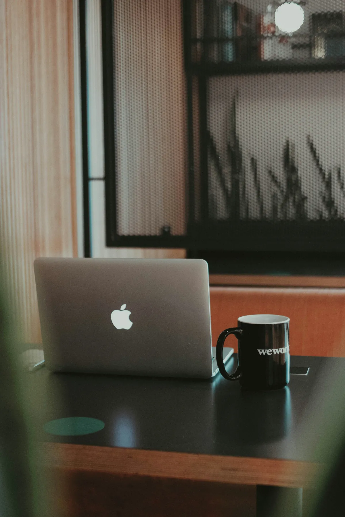 Laptop on a desk for contact and consultations